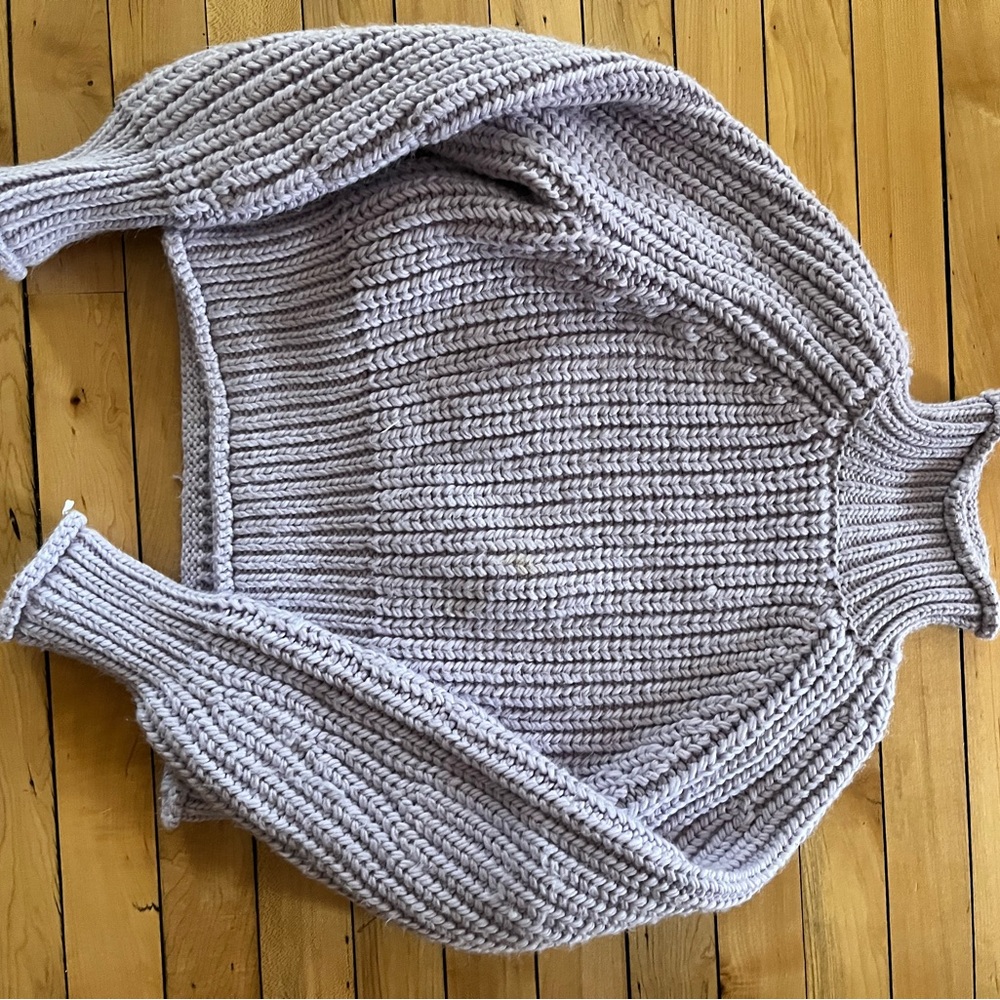 H&M purple cropped turtleneck